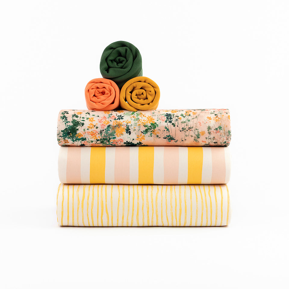 See You at Six - Summer '26 - Cotton Gabardine Twill - Verticals - Yellow Papyrus Crème