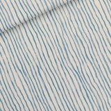 See You at Six - Summer '26 - French Terry - Wiggly Verticals - Blue Papyrus Crème