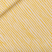 See You at Six - Summer '26 - Cotton Gabardine Twill - Wiggly Verticals - Yellow Papyrus Crème