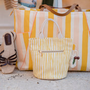 See You at Six - Summer '26 - Cotton Gabardine Twill - Wiggly Verticals - Yellow Papyrus Crème
