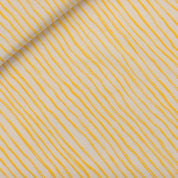 See You at Six - Summer '26 - Cotton Broadcloth - Wiggly Verticals - Yellow Papyrus Crème
