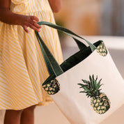 See You at Six - Summer '26 - Cotton Gabardine Twill - Pineapples - Papyrus Crème