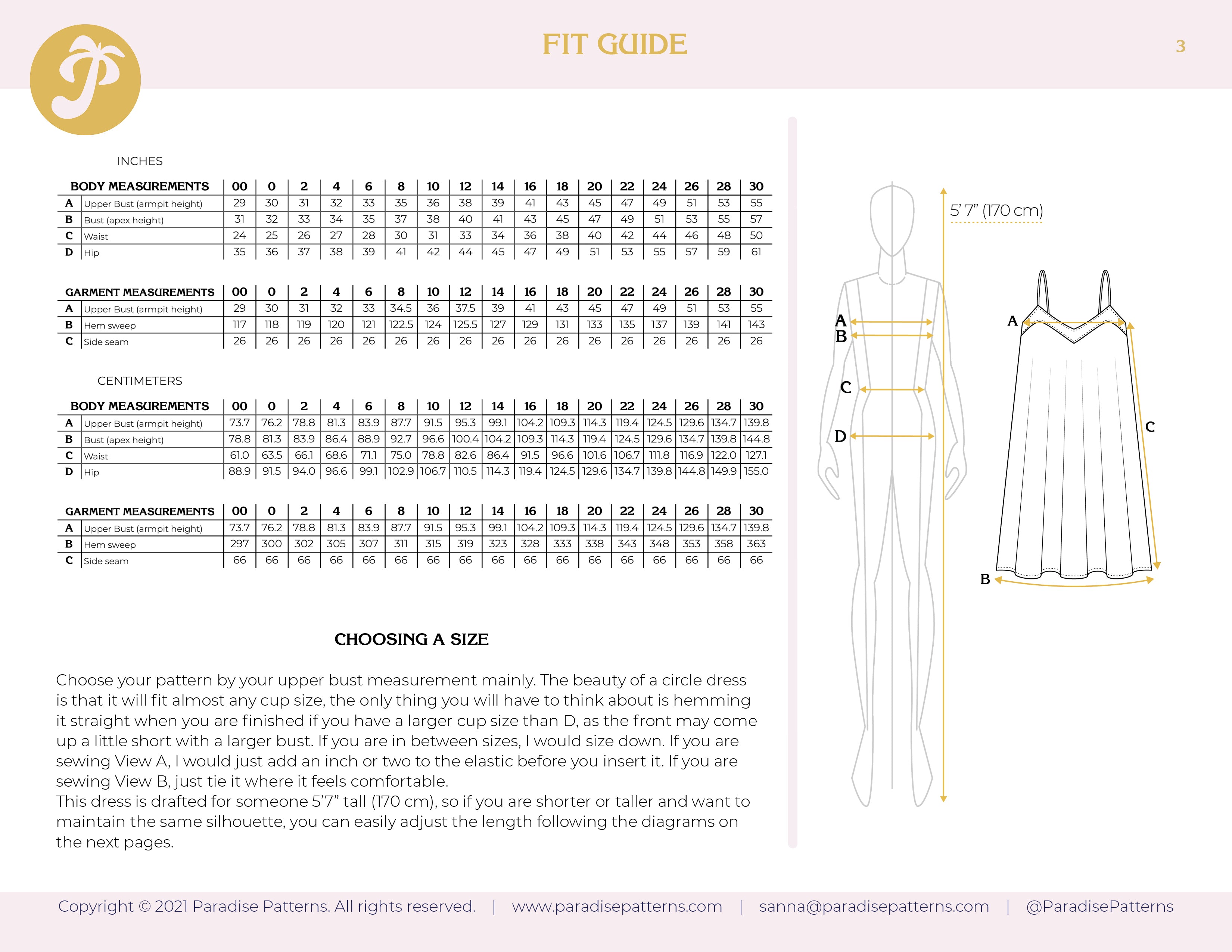 Paradise Patterns - Smultron Dress - PDF and Printed Pattern