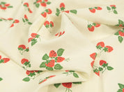 Fabric Godmother - Viscose/Linen - Strawberry Fayre - Cream