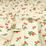 Fabric Godmother - Viscose/Linen - Strawberry Fayre - Cream