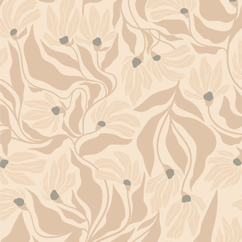 Art Gallery - Linen Cotton Blend - Tangerine - Wind Dance - Haze