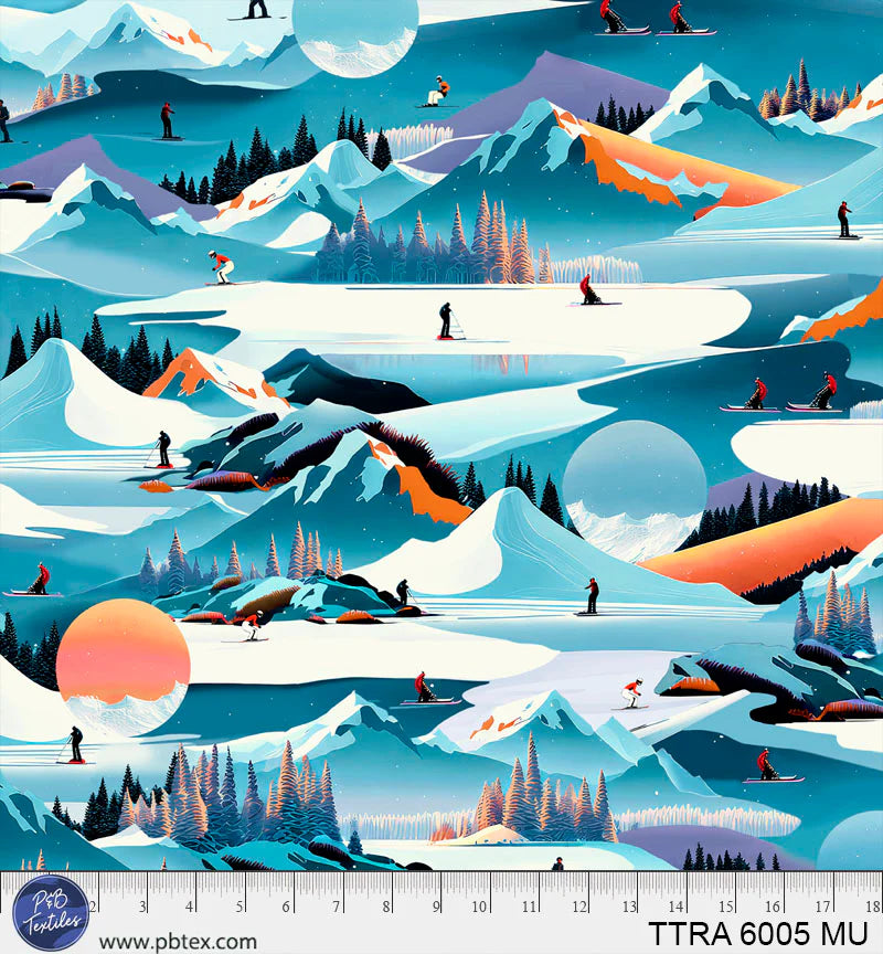 SALE - P&B Textiles - Timeless Trails - Ski Slope Scenic