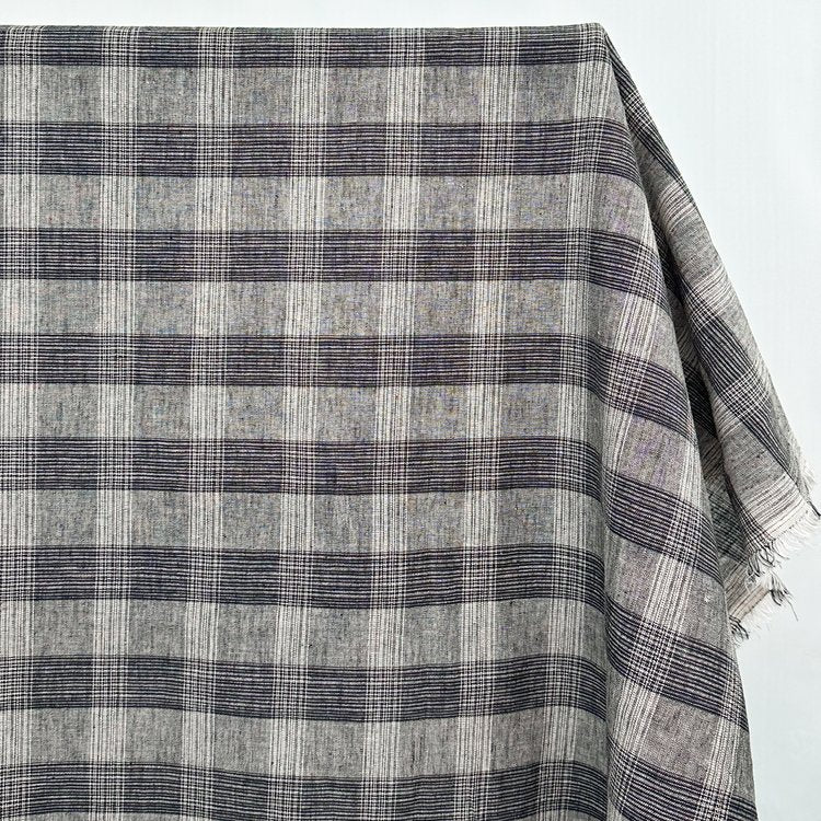 Utopia Linen Cotton Check - Pepper