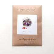 Junebug & Darlin - 6" Cross Stitch Kit - Violet Vibes
