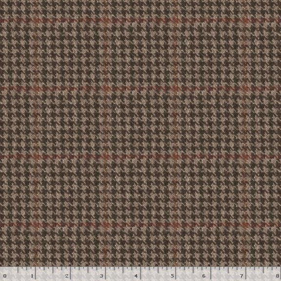 Lanacot Wools - Houndstooth Plaid - Brown