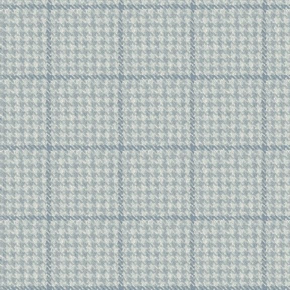 Lanacot Wools - Houndstooth Plaid - Sky