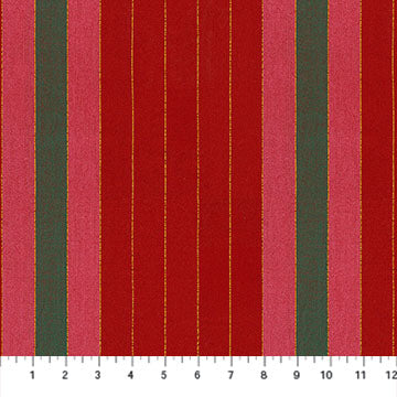 Anna Maria Textiles - Silver Lining - Ribbons - Cherry