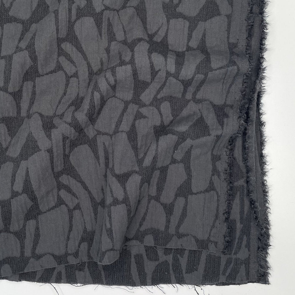 Weston Abstract Textured Jacquard - Cotton Rayon Blend - Iron