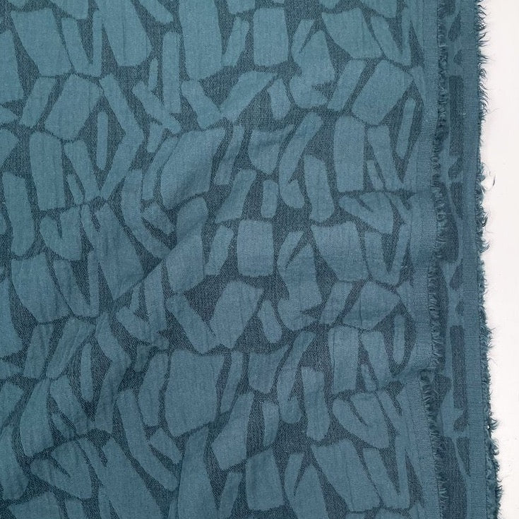 Weston Abstract Textured Jacquard - Cotton Rayon Blend - Jewel