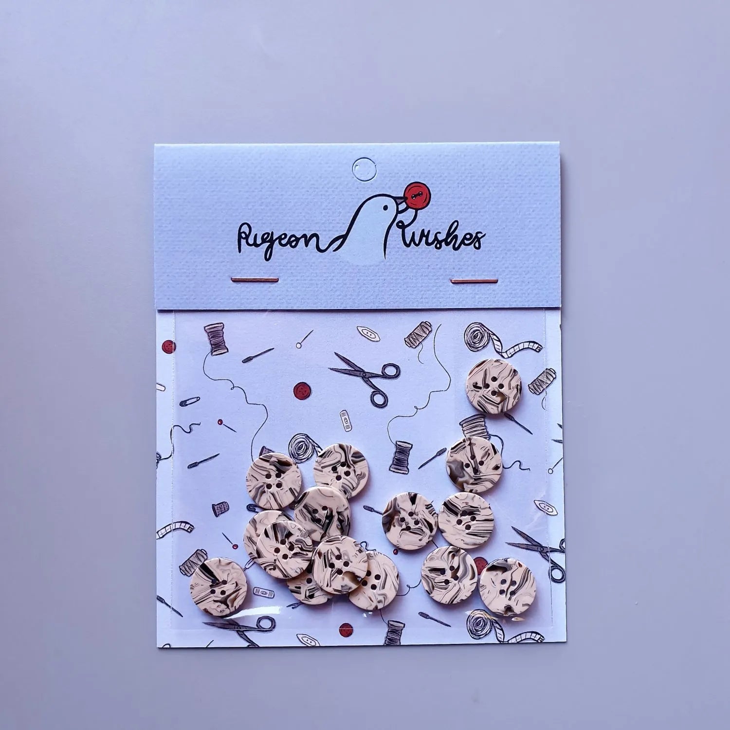 Pigeonwishes - 15mm Shirting Button Set - Various Colors/Shapes