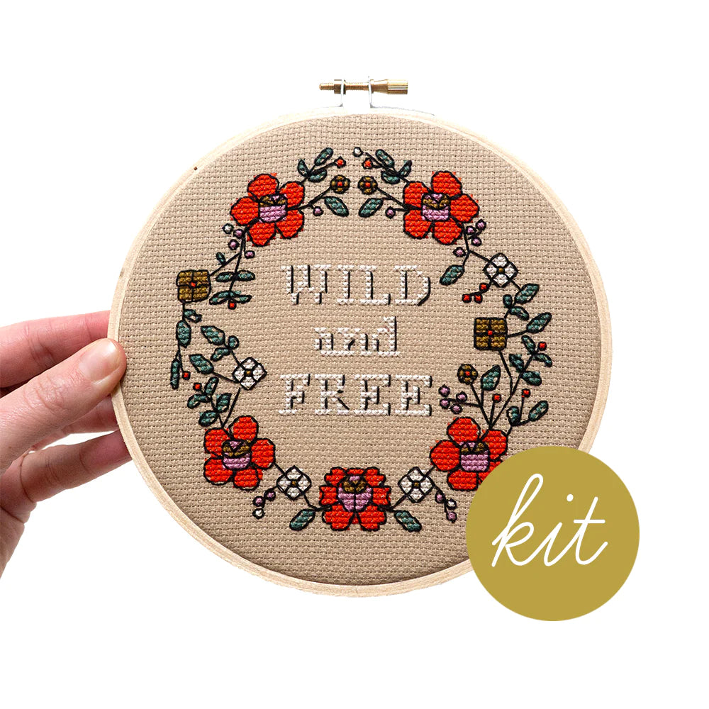 Junebug & Darlin - 6" Cross Stitch Kit - Wild and Free