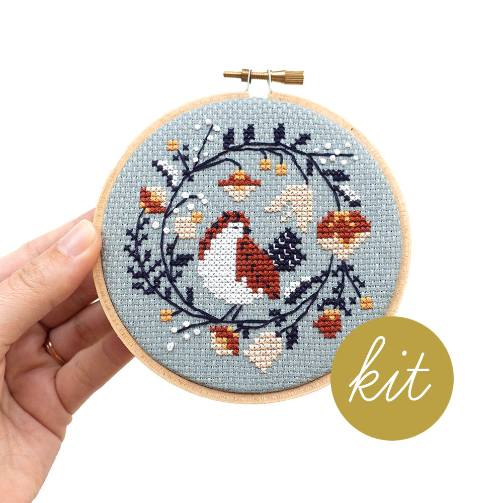 Junebug & Darlin - 5" Cross Stitch Kit - Flora and Fauna - Various Designs