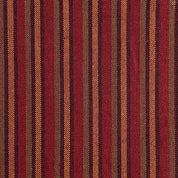 Textured fabric with red and brown striped pattern