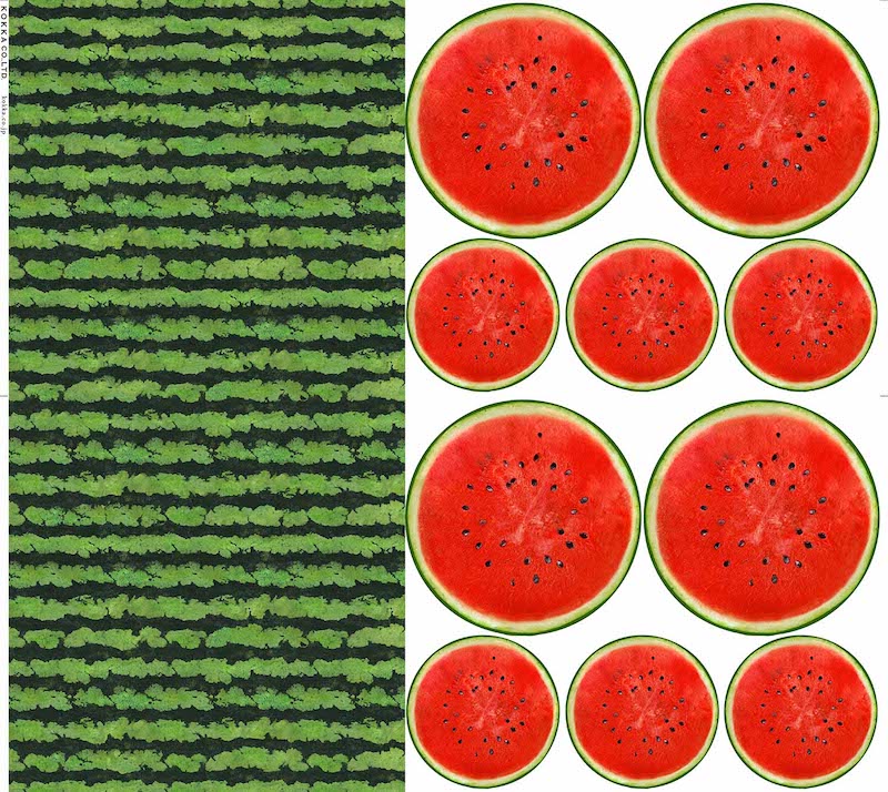 Kokka - Cotton Sheeting Panel - Customize Me! - Watermelon