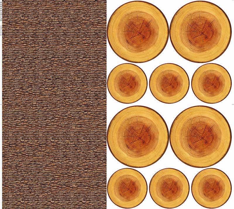 Kokka - Cotton Sheeting Panel - Customize Me! - Log