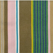 Kokka - Cotton Oxford - Dynamic Stripes - Green Multi
