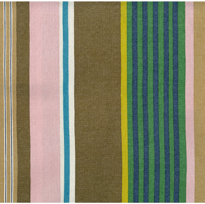 Kokka - Cotton Oxford - Dynamic Stripes - Green Multi