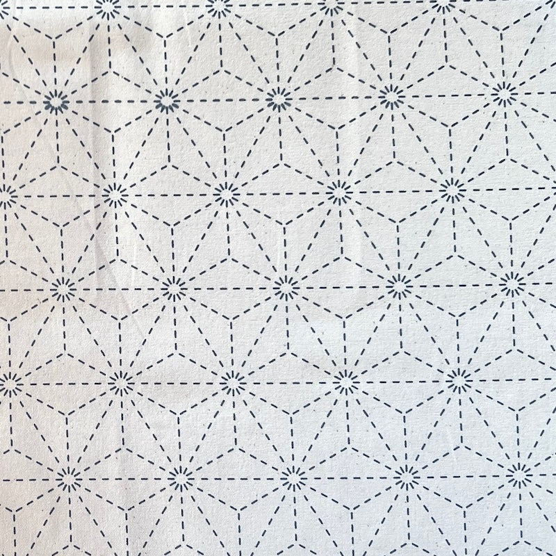 Ayatex - Washout Sashiko - Asanoha - Ivory