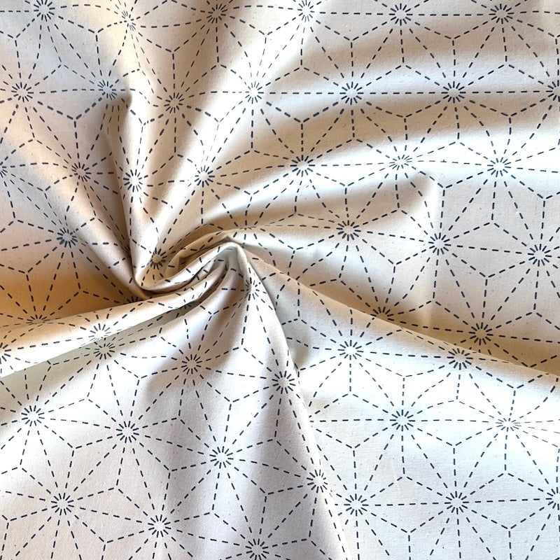 Ayatex - Washout Sashiko - Asanoha - Ivory