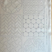 Ayatex - Washout Sashiko - Crest & Blocks Panel