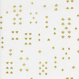 Cotton + Steel - Cotton Lawn - Wonderland - Follow Suit - Cream Metallic