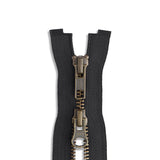 YKK #5 - Antique Brass Two-Way Jacket Zipper - 36" - Various Colors