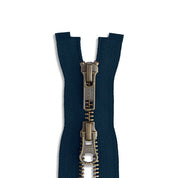 YKK #5 - Antique Brass Two-Way Jacket Zipper - 36" - Various Colors