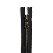 YKK - #4.5 6" Antique Brass - Donut Pull Bag Zipper - Various Colors