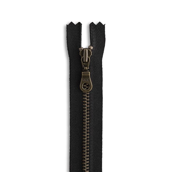 YKK - #4.5 6" Antique Brass - Donut Pull Bag Zipper - Various Colors