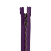 YKK - #4.5 8" Antique Brass - Donut Pull Bag Zipper - Various Colors