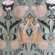 Kokka - Sanae Sugimoto - Cotton Linen Sheeting - Afternoon Fun - Green
