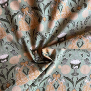 Kokka - Sanae Sugimoto - Cotton Linen Sheeting - Afternoon Fun - Green