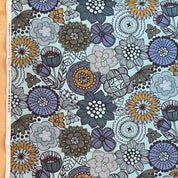 Cosmo - Cotton Oxford - Blue Graphic Floral