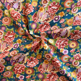 Cosmo - Cotton Shantung - Temari Floral - Blue