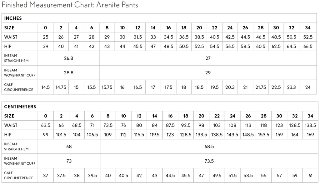 Sew Liberated - Arenite Pants - Size 0-34