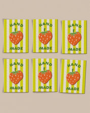 Matchy Matchy Sewing Club - Strawberry Large Woven Labels