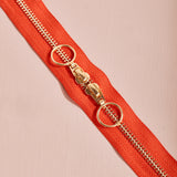 Atelier Brunette - Gold Double Zip Bag Zipper - 15.5 in/40 cm - Various Colors