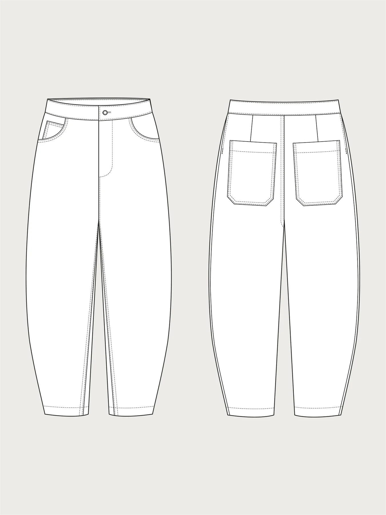 The Assembly Line - Barrel Leg Trousers
