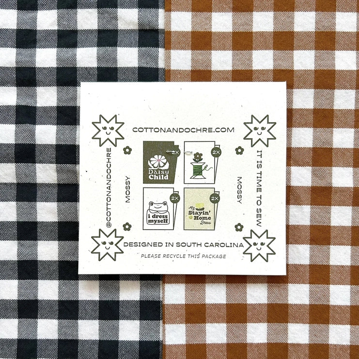 Cotton and Ochre - Mossy Pack Woven Labels