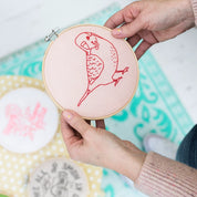 SALE - Cotton Clara - Embroidery - Budgerigar