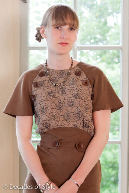 Decades of Style - #3007 1930s Button Dress - PDF and Printed Pattern