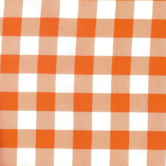 Oil Cloth - Picnic Check - Orange