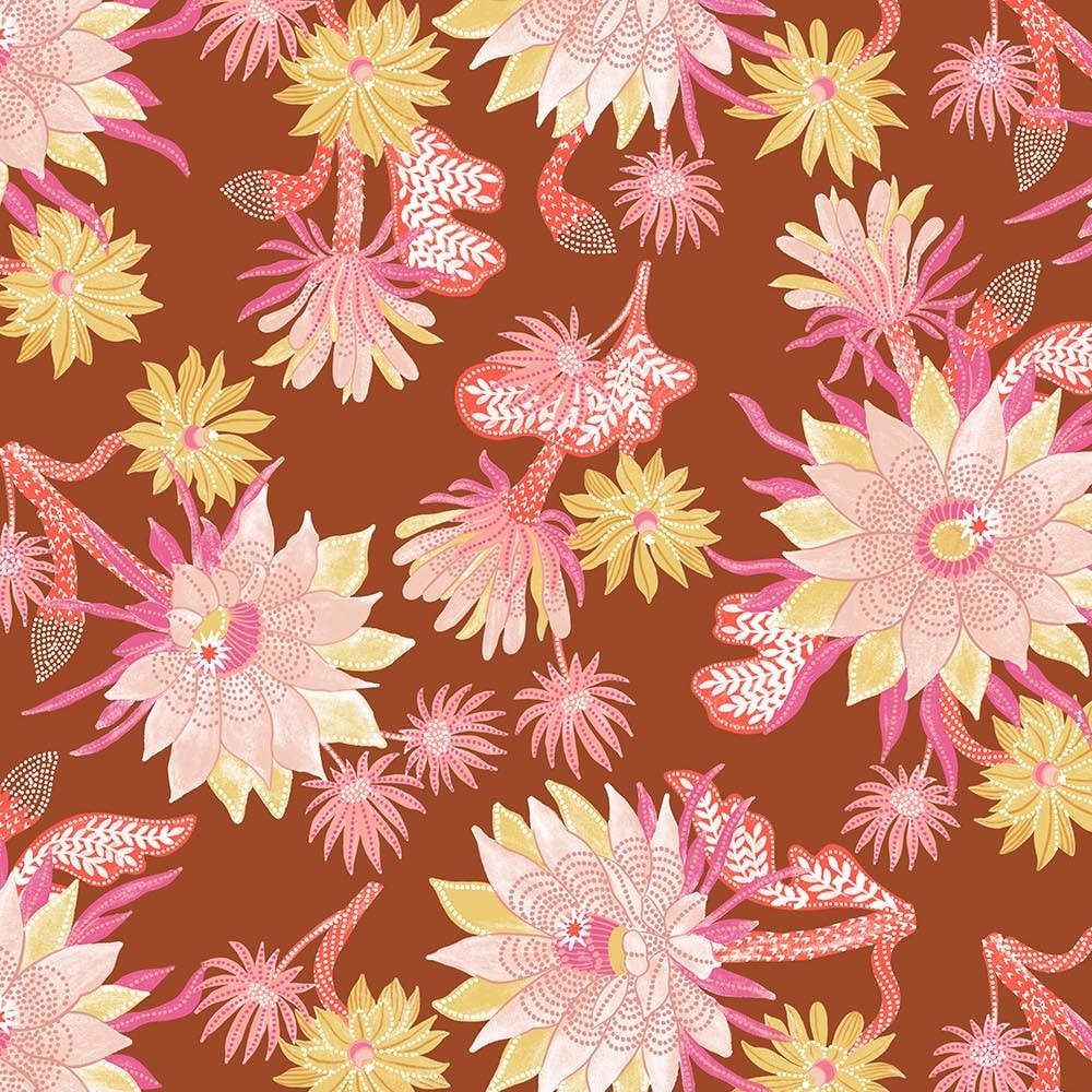 Figo Desert Sunrise Cactus Bloom - Rust