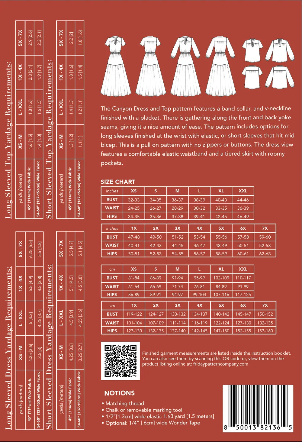 Friday Pattern Company - Canyon Topy & Dress