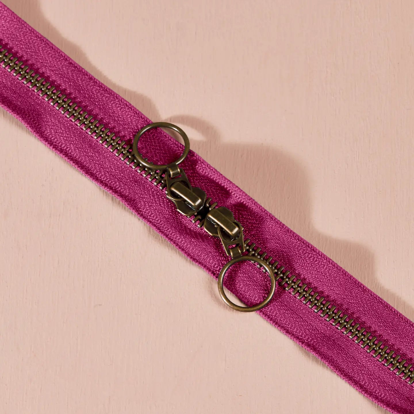 Atelier Brunette - Brass Double Zip Bag Zipper - 23.5 in/60 cm - Various Colors